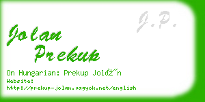 jolan prekup business card